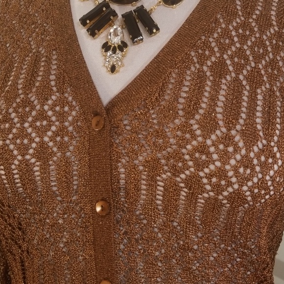 NWOT Nicole Miller Chestnut Cardigan - Picture 4 of 6